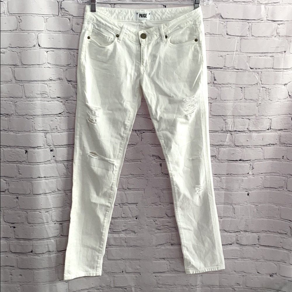 ✨PAIGE White Distressed Jeans